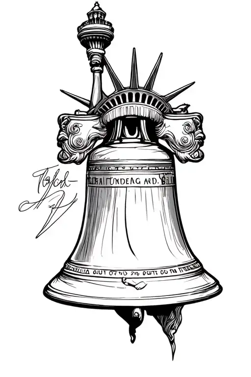 Statue Of Liberty Bell American Sleeve Inspired