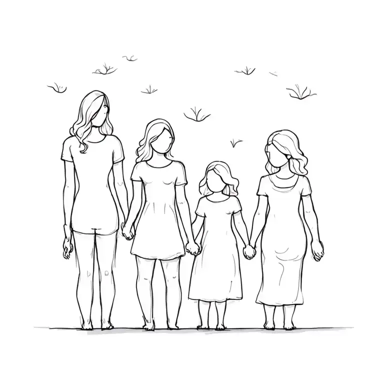 Family Holding Hands