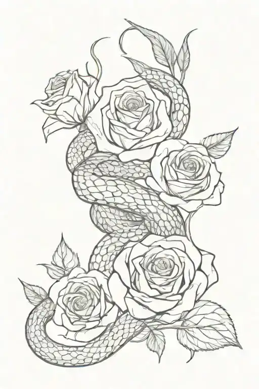 Roses And Snake