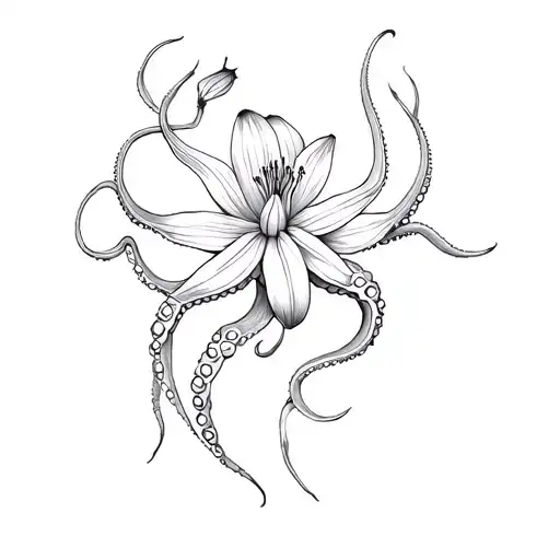 Octopus And Spider Lily Flower