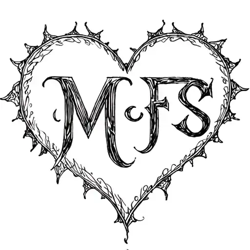 Heart With The Mfs Letter