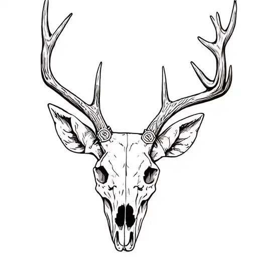 Mexican Hunter Deer Skull Wearing