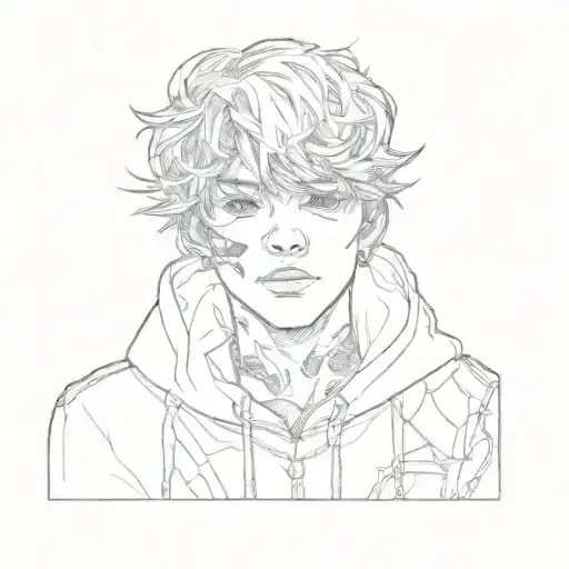 A Boy With Tattoos And A Hoodie