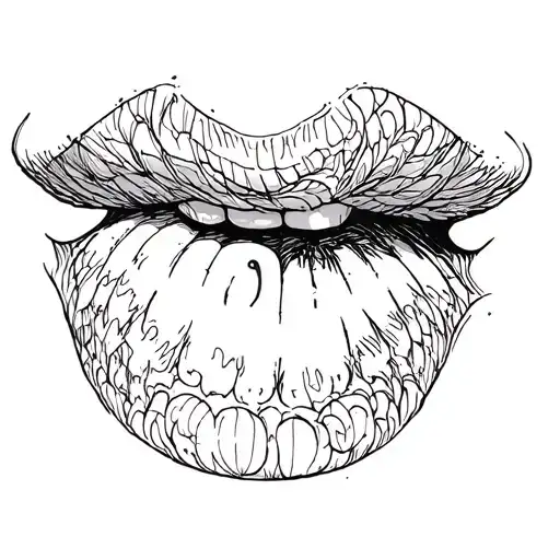 Kiss Mark Thin Lines Very Blended