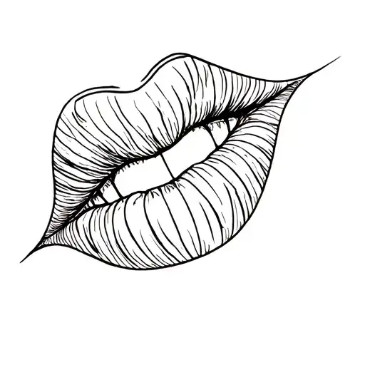 Kiss Mark Thin Lines Very Subtle