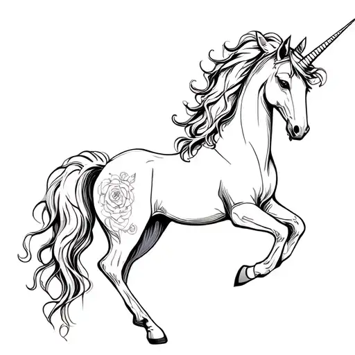 Unicorn Art Neuveau