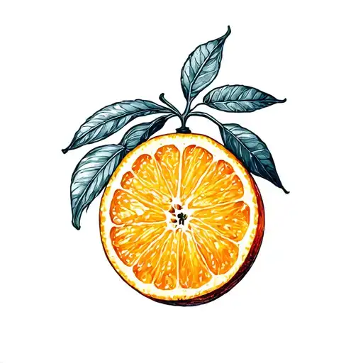 A Half Orange Fruit