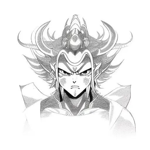 Complex Anime Inspired Oni With Lotus