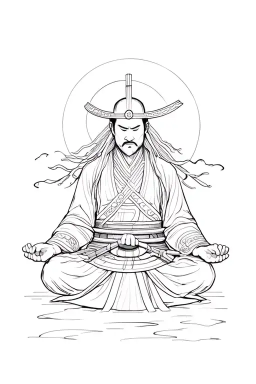 Samurai Warrior Meditating