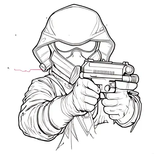 Fire Bandit With A Laser Gun