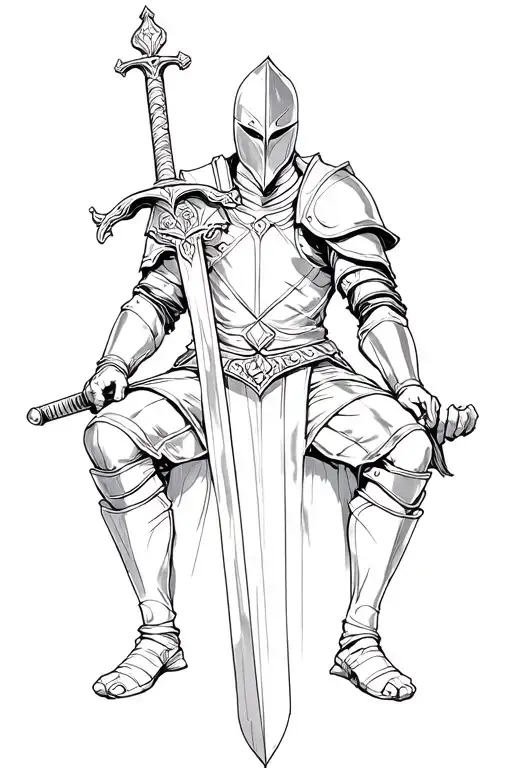 The Knight With The Sword Is Sitting