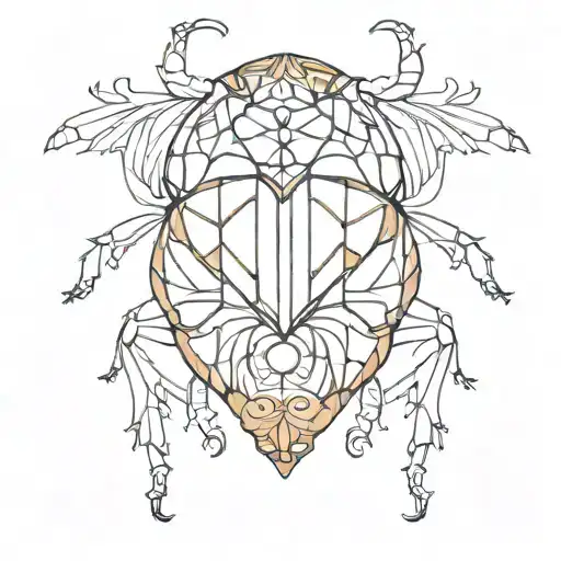 Ladybug Made Of Stained Glass