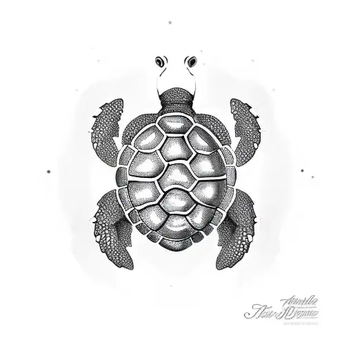 Names Of Loved Ones Forming A Turtle Shape