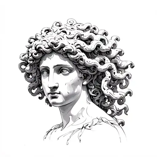Roman Carved Sculpture Medusa