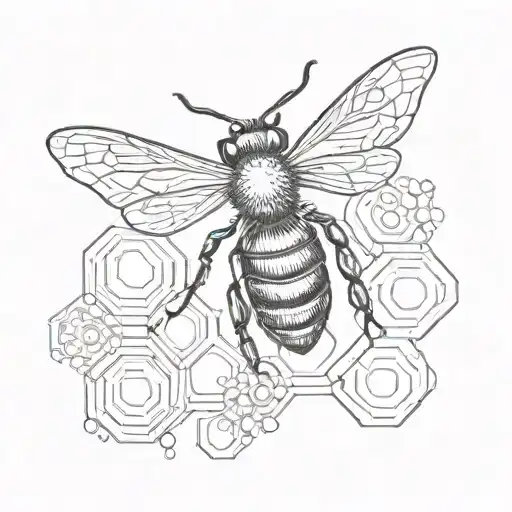 Bee And Honeycomb