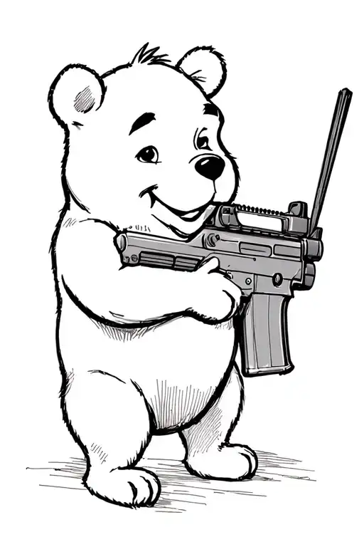 Winnie The Pooh With Scar-l Aanvalsgeweer