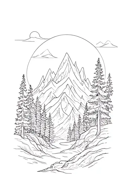 Mythical Landscape Northern Forest Inspired