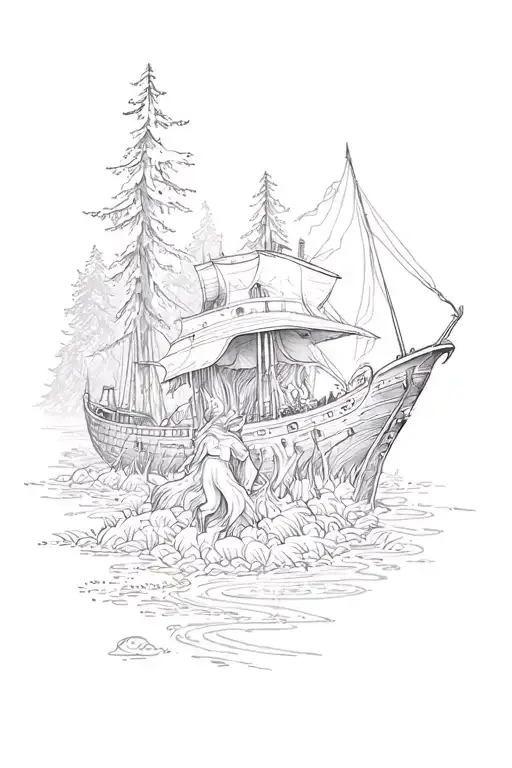 Mythical Landscape Northern Forest Inspired Witch Trolls Ferrys