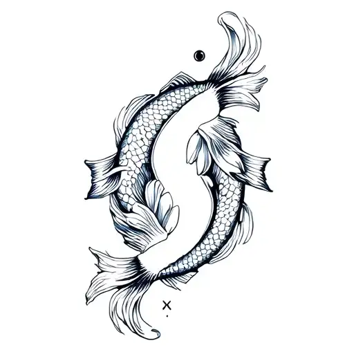 Yin Yang Koi Fish