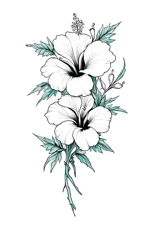 Mini Hibiscus Flowers Wrapped