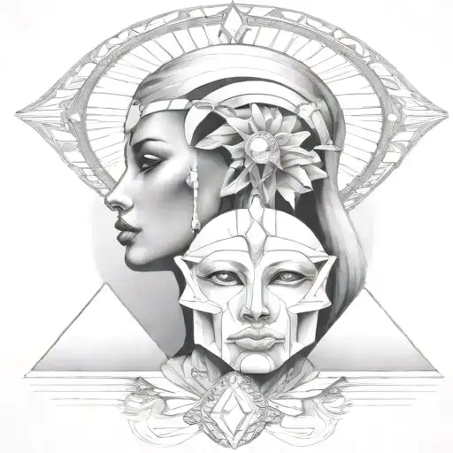 Pharoh Goddess With Diamonds