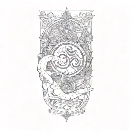 A Man Holding An Om Symbol