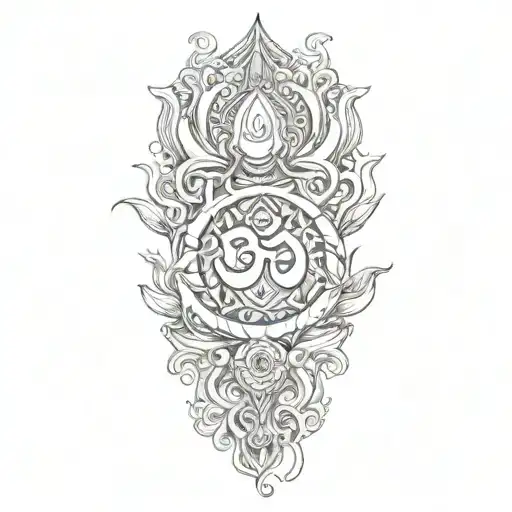 A Man Holding An Om Symbol