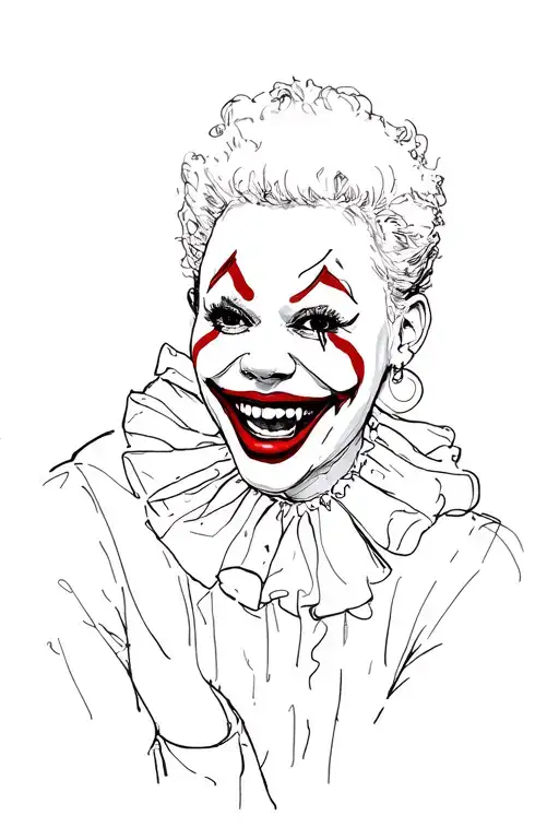 Black Woman Laugh Now Clown White Man Cry Later Clown Sketched Together