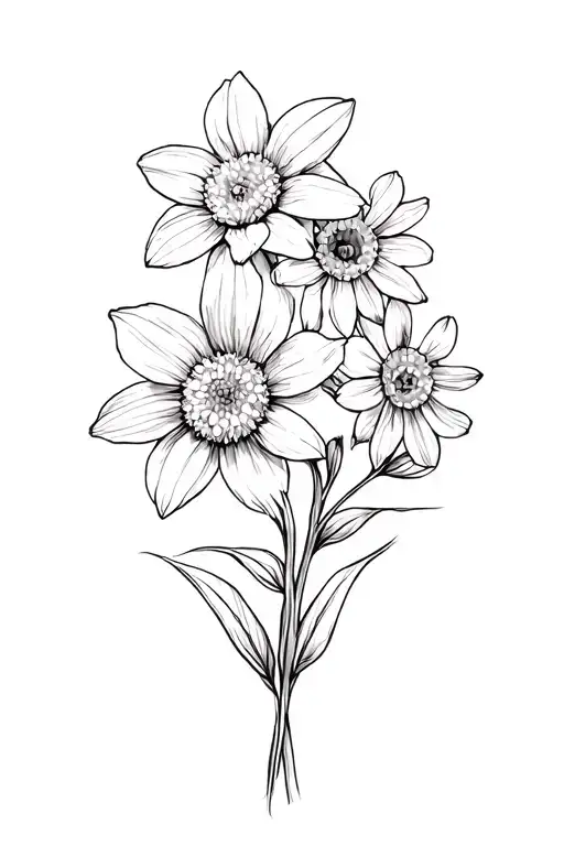 March And September Birth Flowers Aster And Daffodil