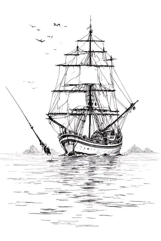 Ships And Fishing In Memory His Name