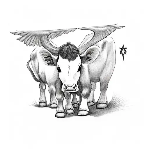 Baby Cow With Wings