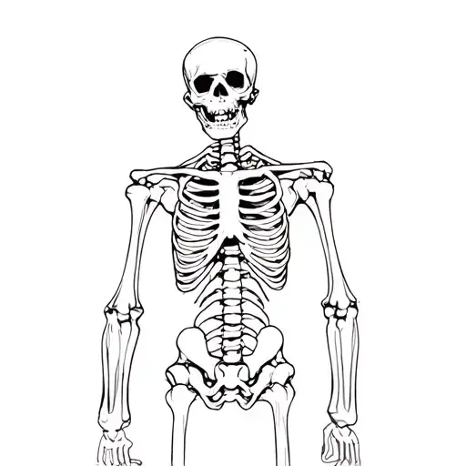 Skeleton Guy Alone With His Head Burning