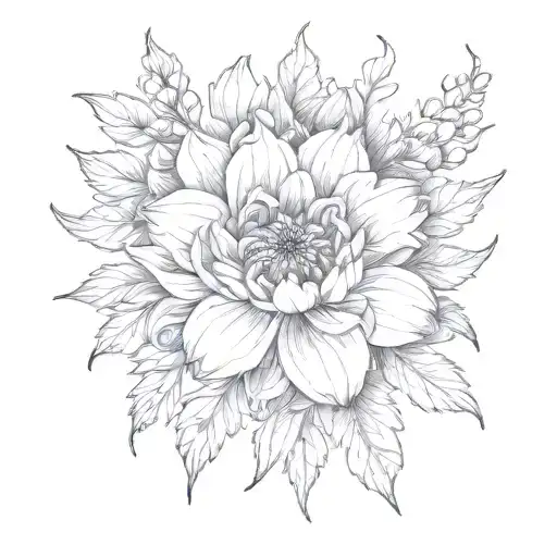 Chrysanthemum Larkspur Flower