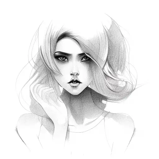 Black Haired Sexy Woman