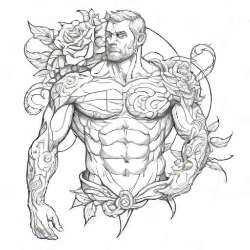 Masculine Tattoo On Chest