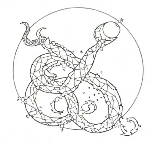 Scorpio And Capricorn Constellation Intertwined