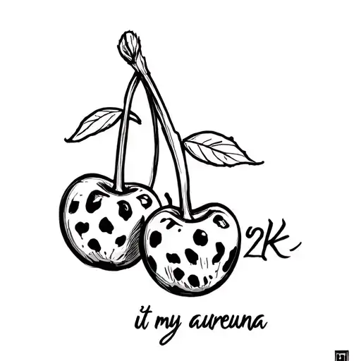 Y2k Cherries With Cheetah Print With My Name Aureuna It