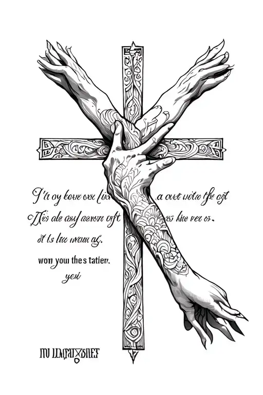 Men's Forearm Cross With A Quote