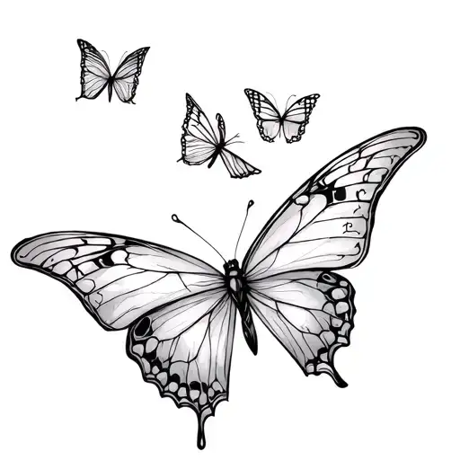 Butterflies With Smoky Lines