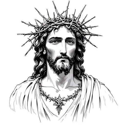 Jesus With A Crown Of Thorns
