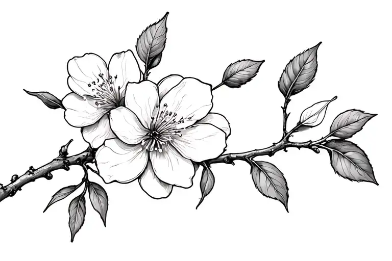 Apple Blossom Branch