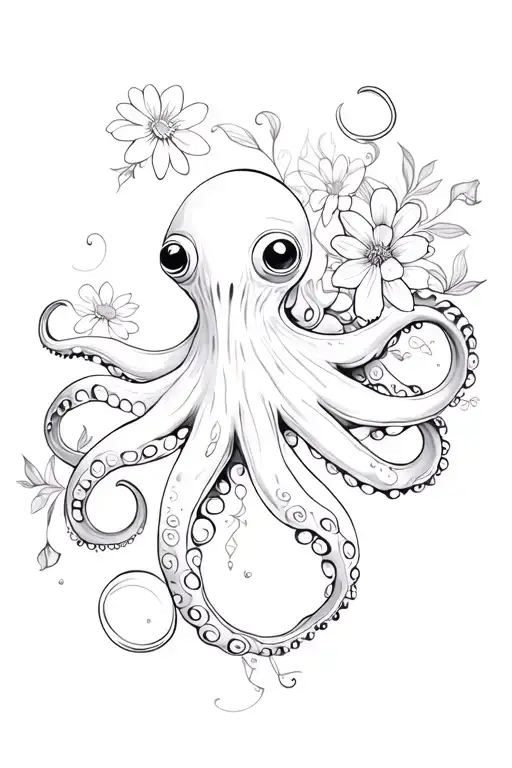 Octopus And Multi Flower