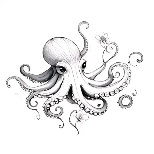 Octopus And Flower