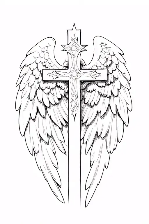 Cross With Angel Wings