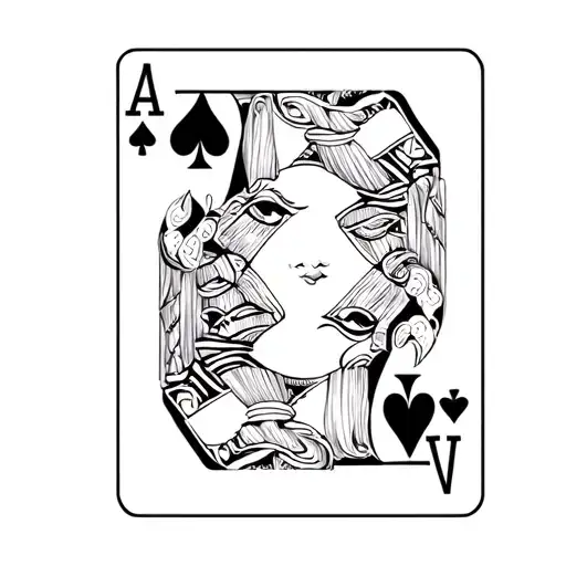 Queen Of Spades Cards With Writing