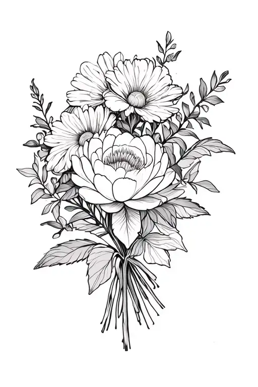 Rose Honeysuckle Iris Primrose Violet Peony Chrysanthemum Water Lily Delphinium Bouquet