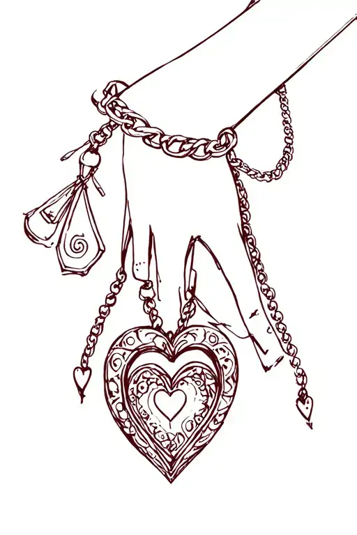 Love Heart Locket Anklet
