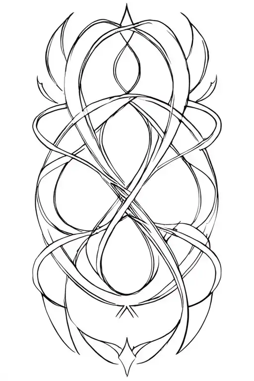 Shiv Ji Trisul And Damru As Infinity