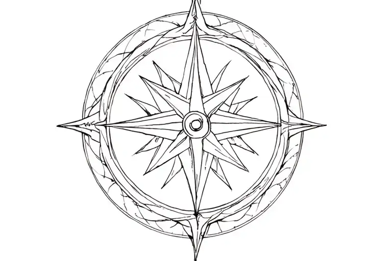 A Compass Rose Intertwined