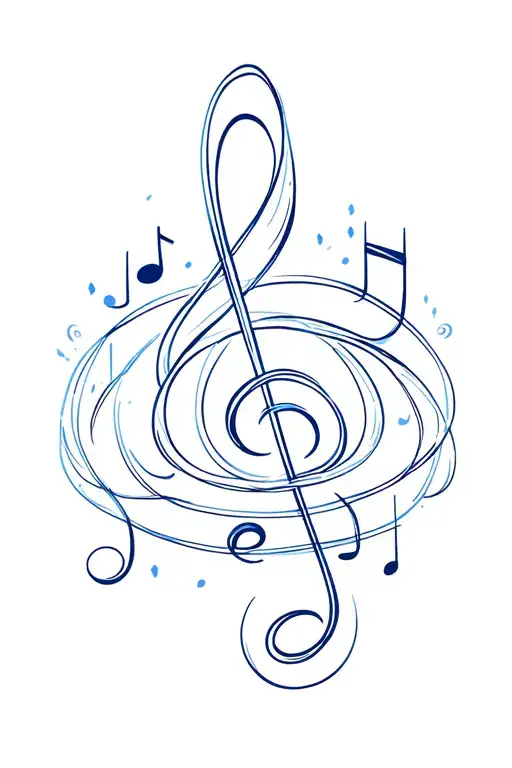 Vibes With Music Note Intertwined